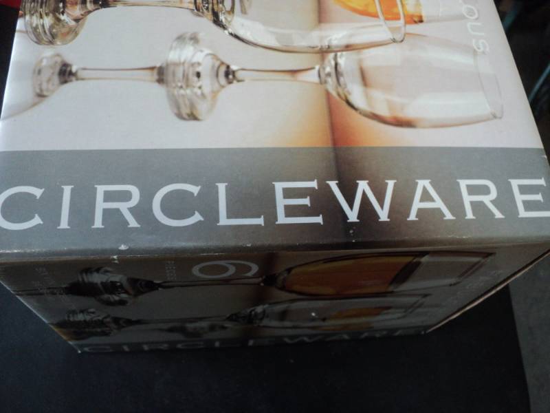 lot 123 image: Circle Ware 6 piece 13 oz each Wine...