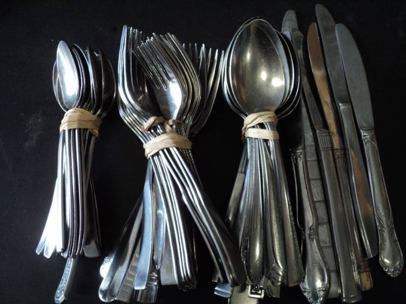 lot 131 image: Silverware...