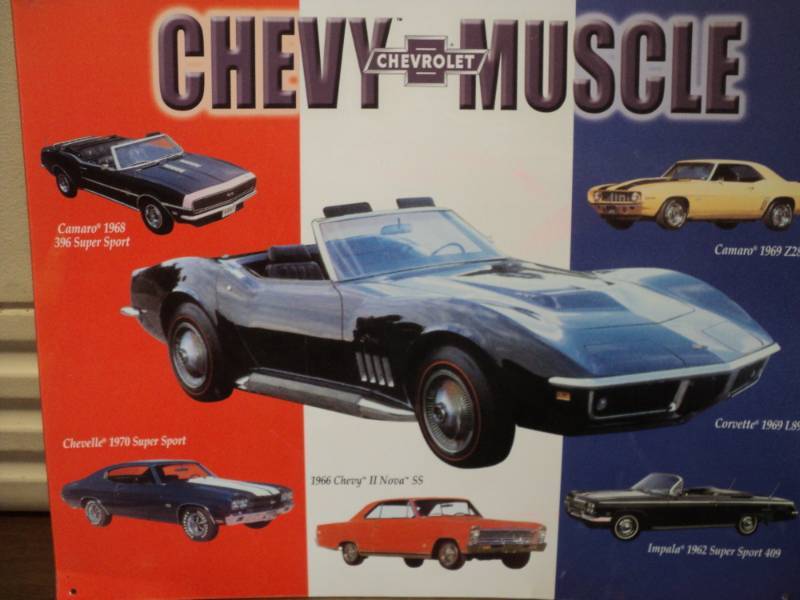lot 134 image: Chevy Metal Sign 15 x 12...