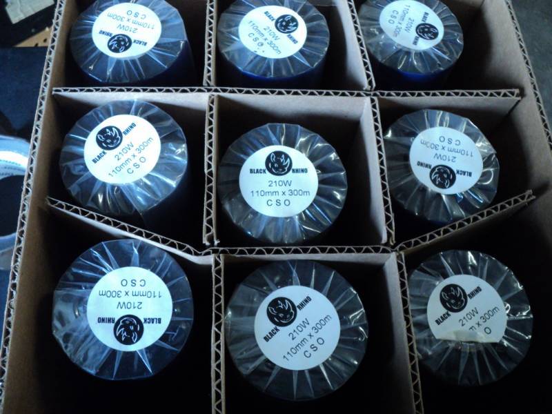 lot 172 image: 110 mm x 300m Thermal Transfer Ribb...