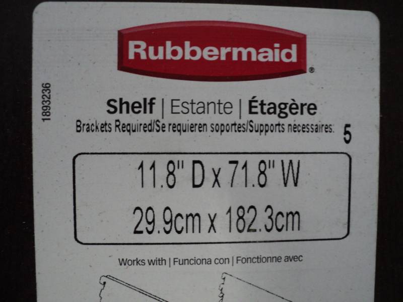 lot 283 image: Expresso Rubbermaid 11.8 Deep x 71...