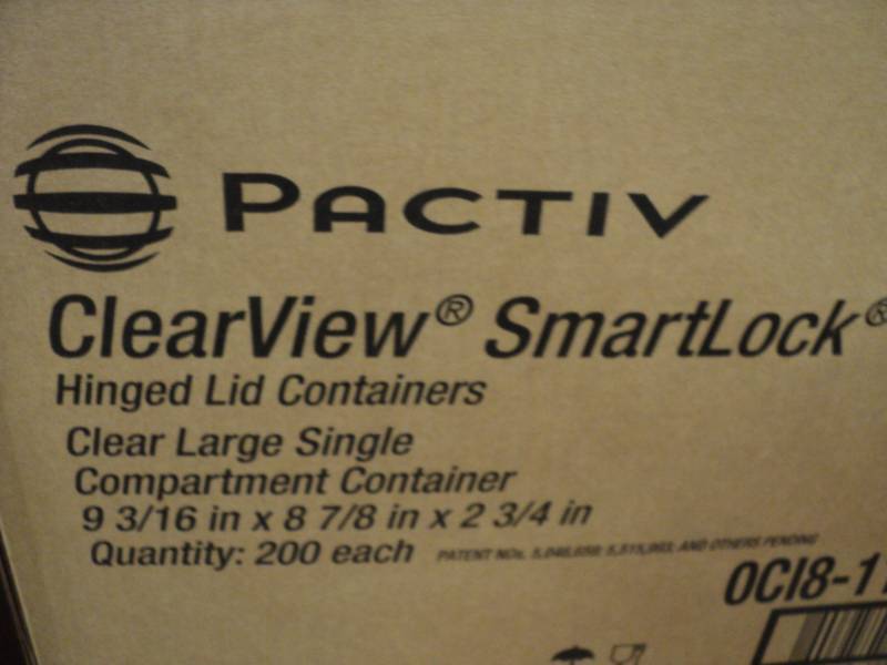 lot 295 image: Pactiv Clearview Smartlock Hinged L...