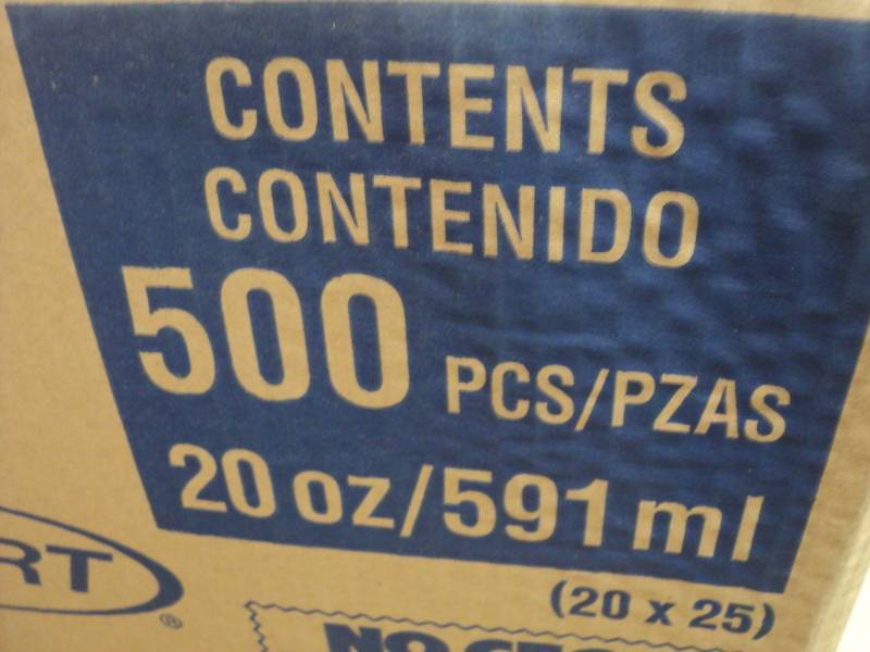 lot 313 image: Case of 500 20 oz Hot or Cold Insul...