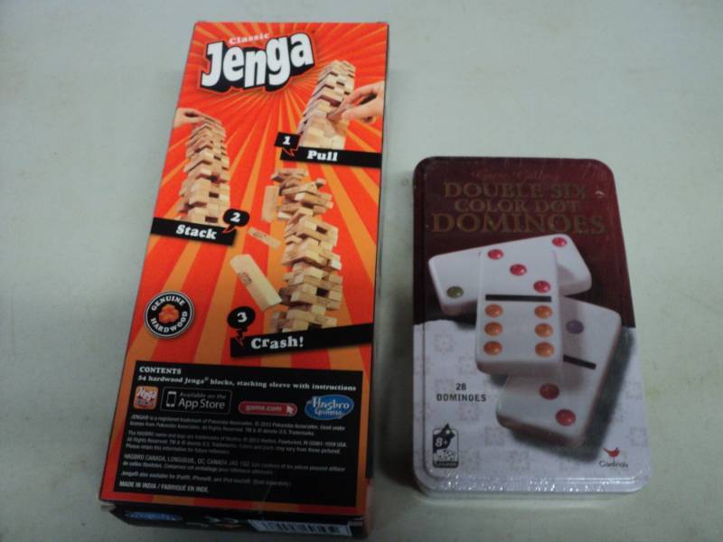 lot 130 image: Jenga and Dominoes...