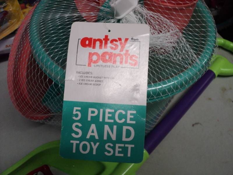 lot 158 image: Antsy Pants 5 pc Sand Toy Set and S...
