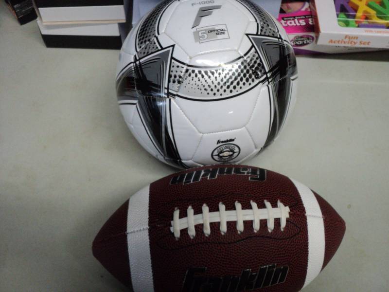 lot 162 image: Franklin Soccer Ball and Football...