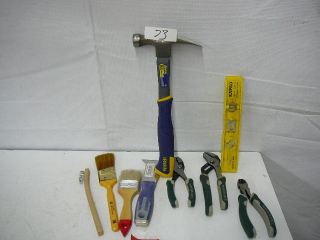 Hand Tools, Hammer, Scraper, Level, Pliers, Brushes