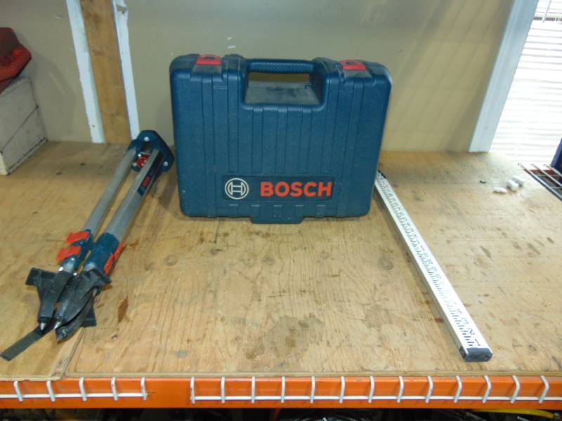 Bosch Laser Level Tripod Measuring Stick And Case Grc April