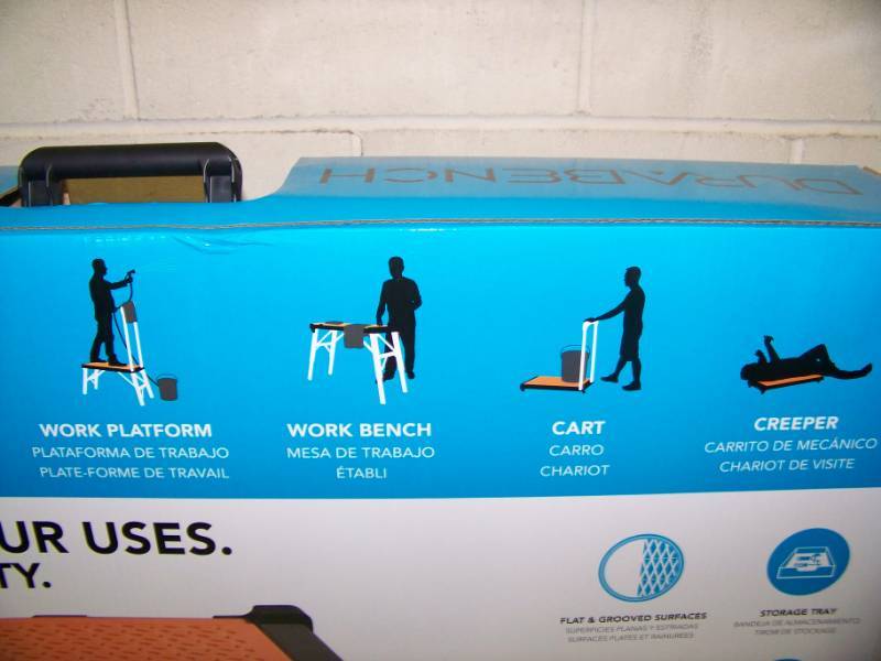lot 33 image: DuraBench, 4-in-1, Auto Detail WorkStation  Utility Bench  Cart - NEW in Original Box