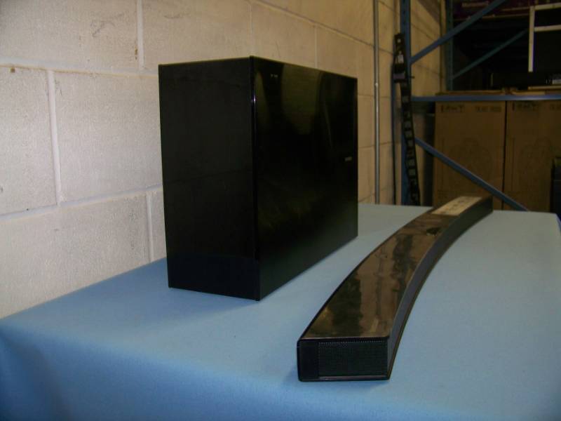 lot 11 image: Samsung, Home TheaterTelevision, Curved Soundbar and Wireless Subwoofer  Sub with Remote Control