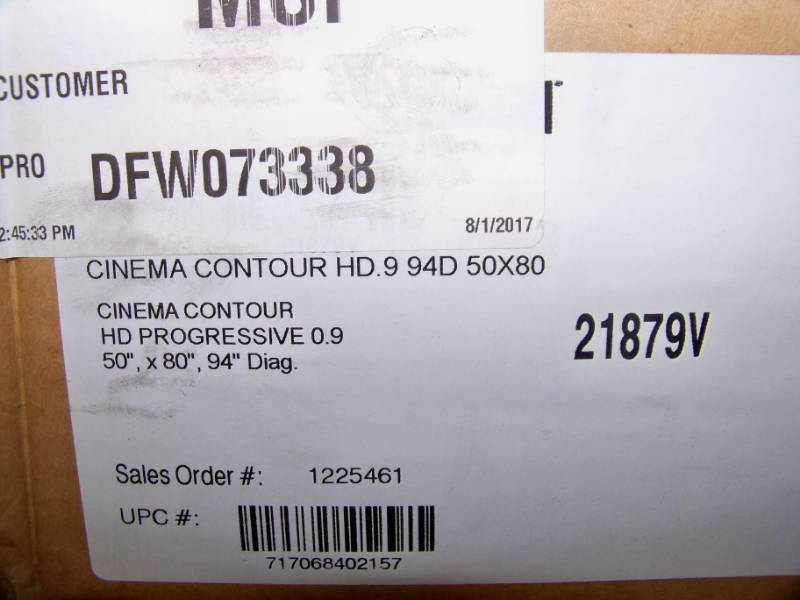 lot 11 image: Da-Lite, Cinema Contour, Fixed Frame, 94 Diagonal, Movie  Projection Screen - NEW in Original Box