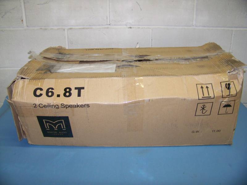 lot 66 image: (Pair) Martin Audio, In-Ceiling Loudspeakers  Speakers with Ceiling Tile Brackets and Speaker Grilles - NEW in Original Box