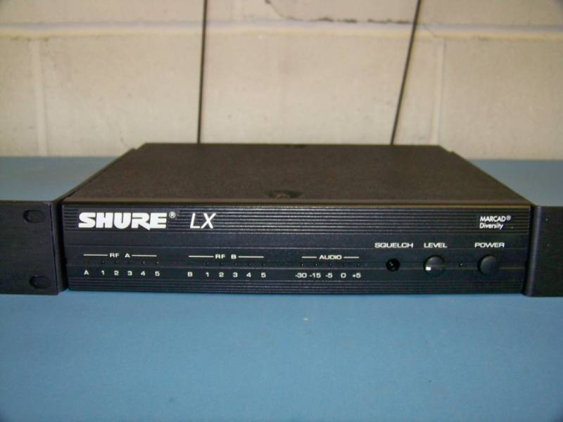 lot 92 image: (2) Shure, Pro Audio Wireless Microphone Receivers and Bodypack Transmitters