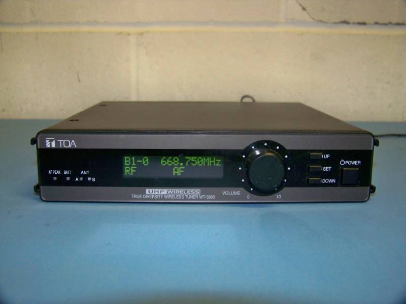 lot 94 image: TOA, Pro Audio Wireless Microphone  Mic Receiver and Handheld Transmitter Microphone