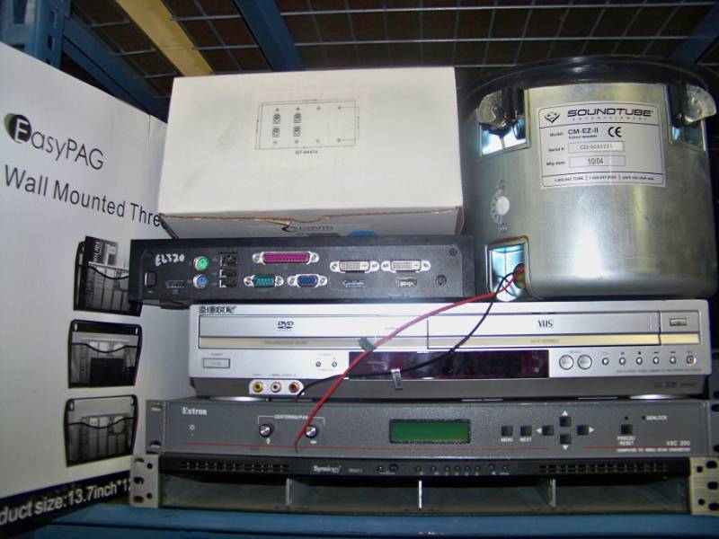 lot 109 image: (LARGE LOT - 8 SHELF) Miscellaneous Audio  Video  Network Items