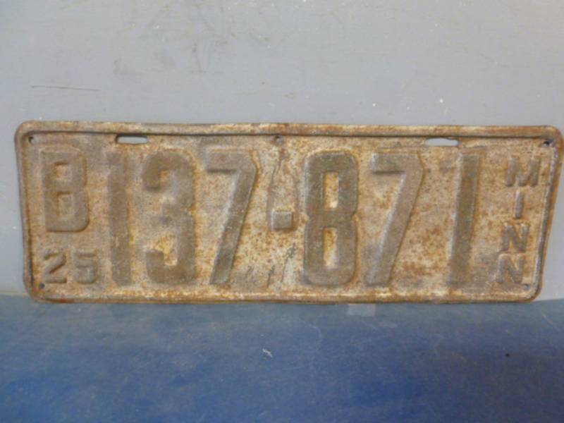 lot 69 image: Antique License Plate