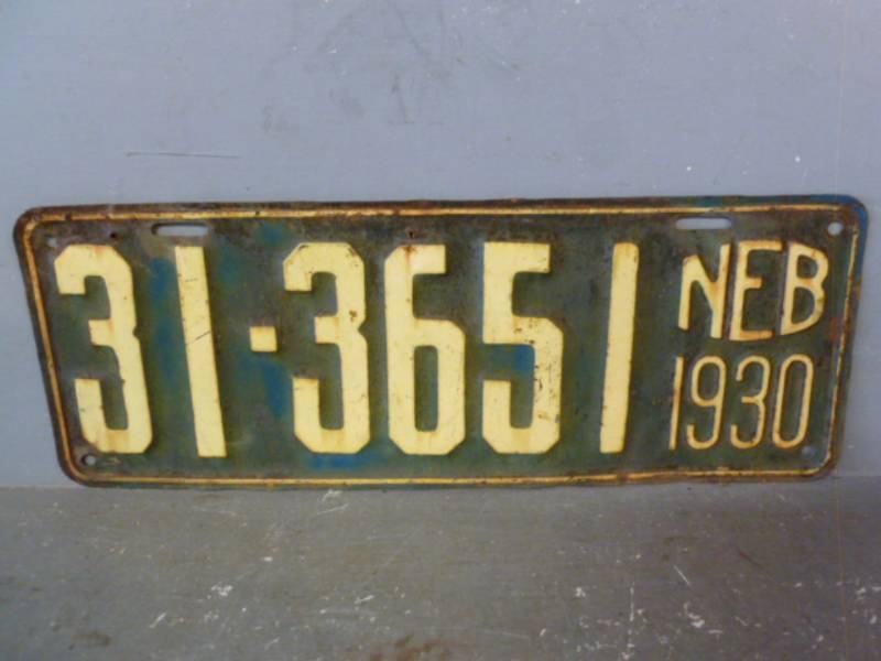 lot 147 image: Vintage License Plate