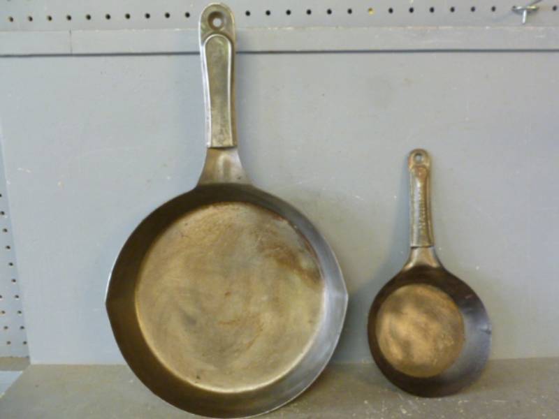 lot 252 image: Vintage Steel Fry Pans