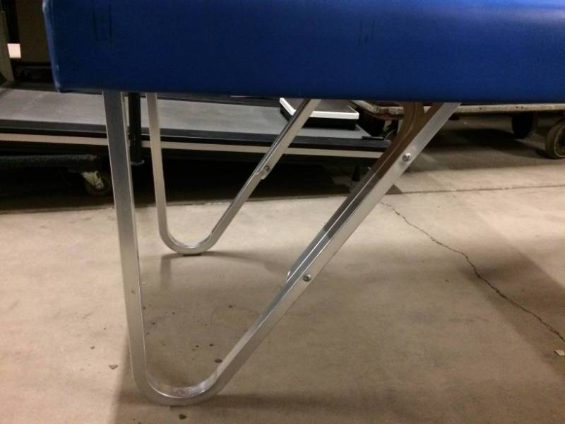 lot 13 image: WOW Super Nice WINCO Height Adjustable Sleek Chic Treatment Examination Table With Chrome Legs - Like New Condition