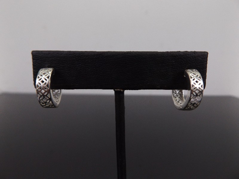 .925 Sterling Silver Celtic Knot Hoop Earrings