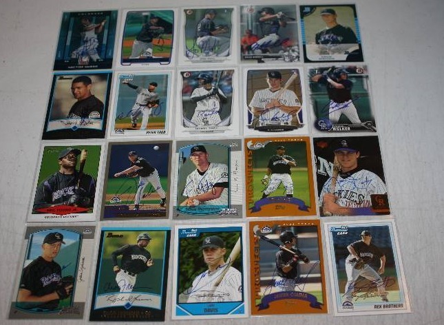 lot 2 image: Colorado Rockies 20 Card In Person Autographed Lot