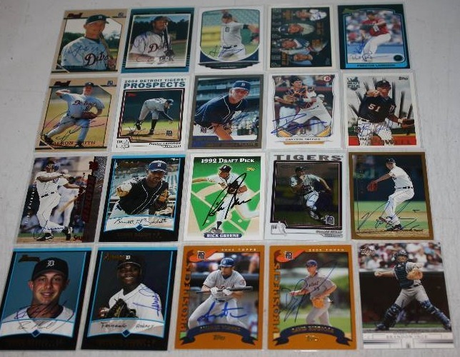 lot 7 image: Detroit Tigers 20 Card In Person Autographed Lot