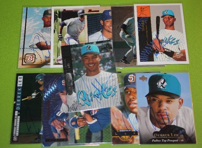 lot 23 image: Derrek Lee In Person Autograph Lot of 11