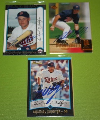 lot 28 image: Michael Cuddyer In Person Autograph Lot of 3