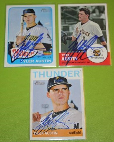 lot 33 image: Tyler Austin In Person Autograph Lot of 3