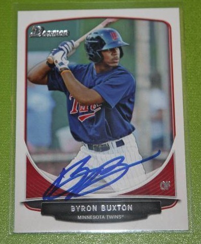 lot 36 image: 2013 Bowman Byron Buxton In Person Autograph