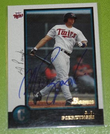 lot 37 image: 1998 Bowman AJ Pierzynski In Person Autograph