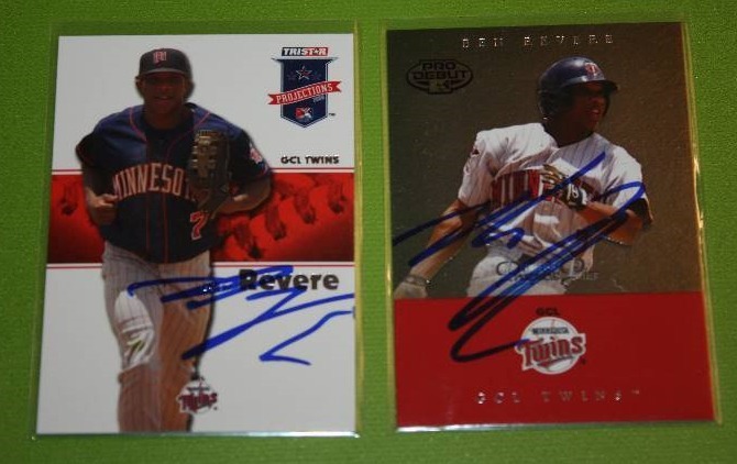 lot 38 image: 2008 Tristar and 2007 Pro Debut Ben Revere In Person Autograph Lot