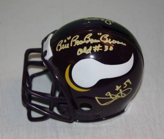 lot 52 image: Minnesota Vikings Mini Helmet Multiple Auto