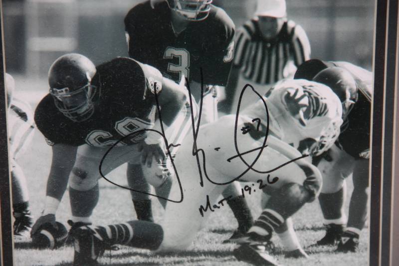 lot 55 image: Jon Kitna Framed 8x10 Photo Auto