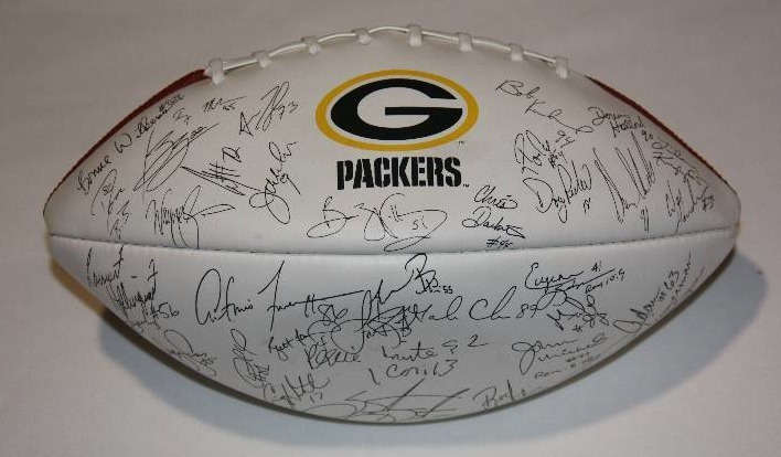 lot 102 image: 1997 Green Bay Packers Wilson Facsimilie Football