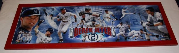 lot 108 image: New York Yankees Framed Photo Derek Jeter