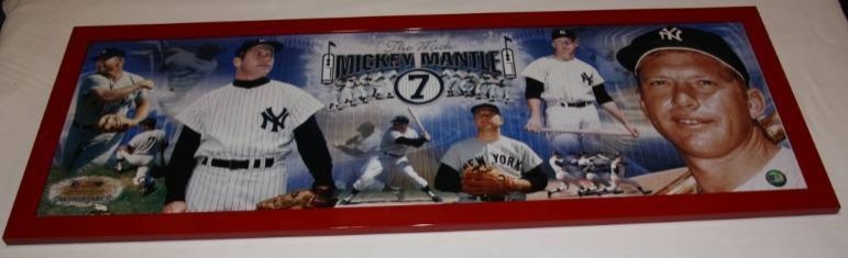 lot 109 image: New York Yankees Framed Photo Mickey Mantle