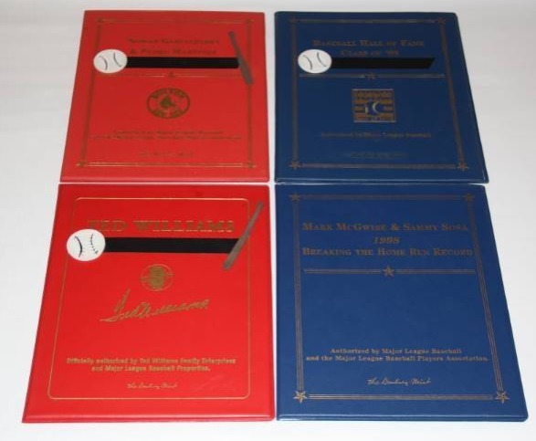 lot 110 image: Lot of 4 MLB Commemorative Booklets with Cards