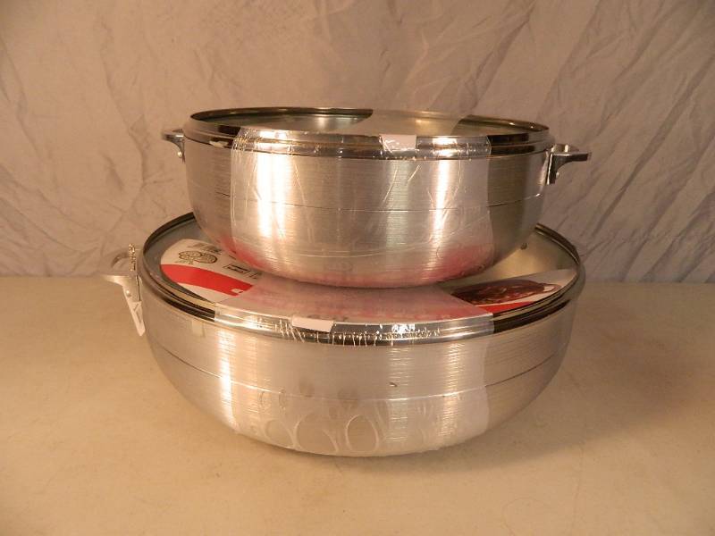 New Aluminum Caldero Pans with Lids