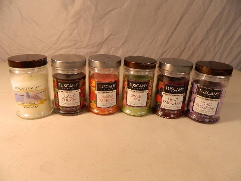 6 New Mini Tuscany Candles