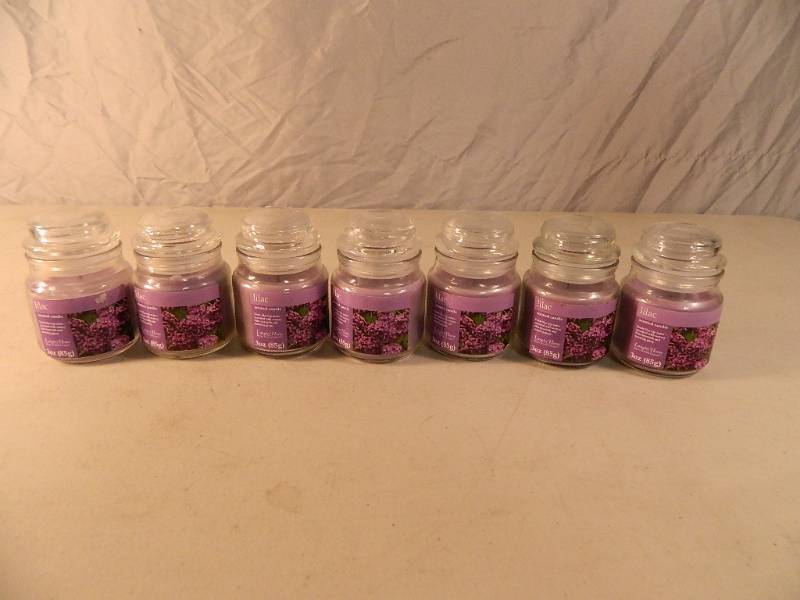 7 New Mini Lilac Candles