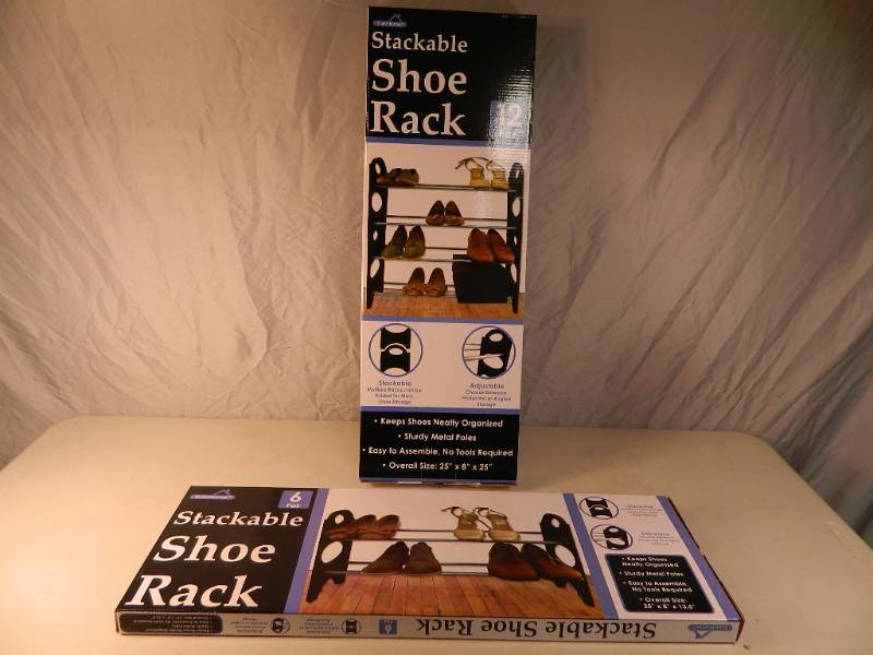 2 New Stackable Shoe Racks