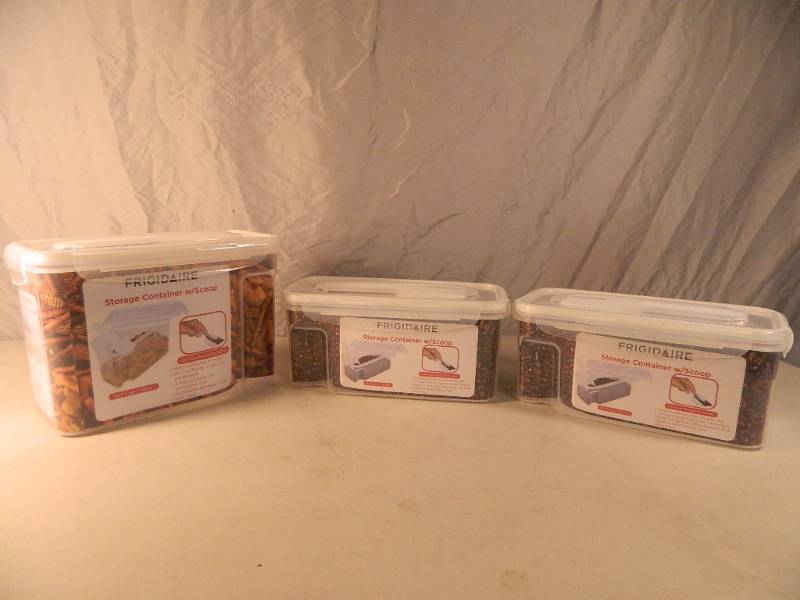 3 New Frigidaire Storage Containers with Scoops
