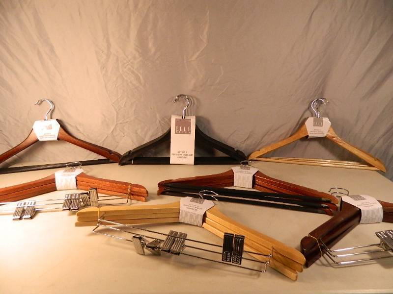 23 Assorted Wood Hangers and More