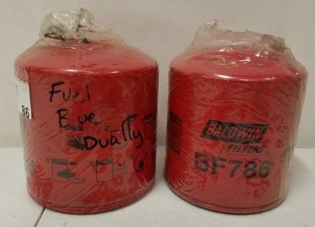 lot 71 image: Lot of 2 Baldwin BF786 Heavy Duty Diesel Fuel Spin-On Filter