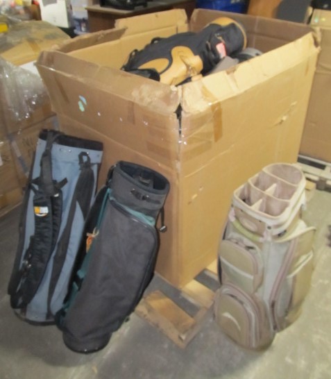 lot 31 image: Gaylord Box FULL of Golf Bags #1