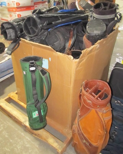 lot 32 image: Gaylord Box FULL of Golf Bags #2