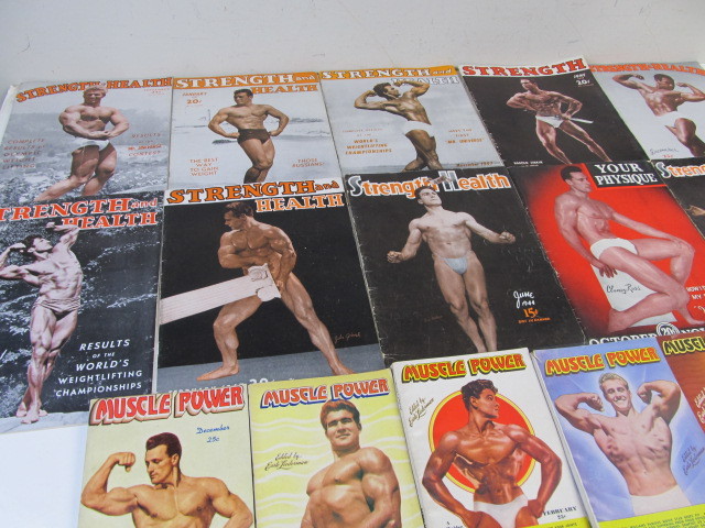 lot 13 image: Group of Vintage 1940s Bodybuilding Strength Magazines