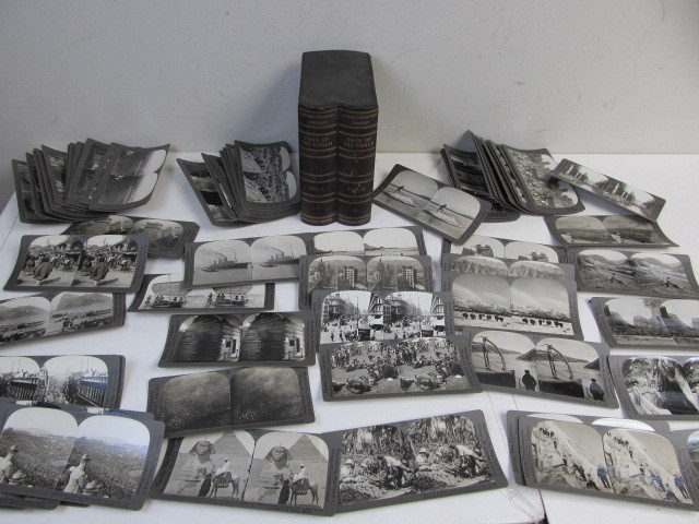 lot 14 image: Large Lot of Antique Stereoview Cards