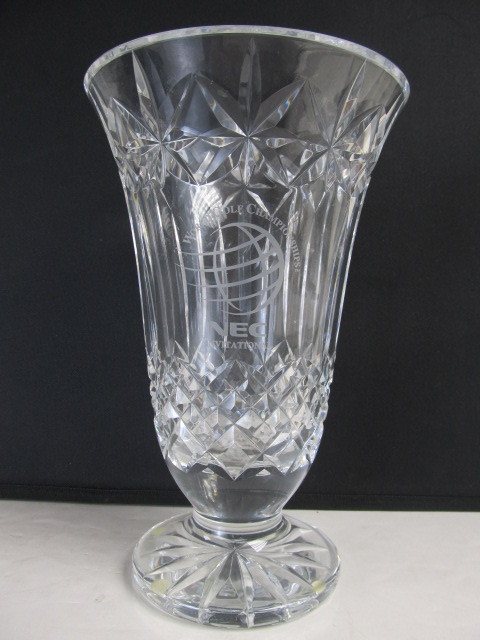 lot 30 image: Genuine WATERFORD Crystal Vase From The NEC World Golf Championship Tournament
